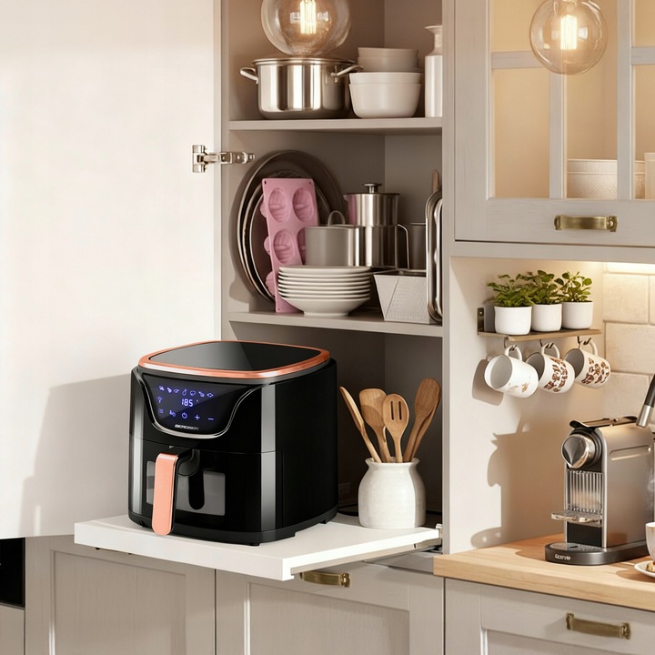 FRYTKOWNICA BEZTŁUSZCZOWA AIR FRYER FRYTOWNICA 5L GRATIS BERDSEN 1500W