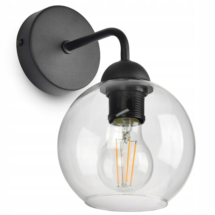 Szklana Lampa Ścienna Kinkiet LED KULA KULE