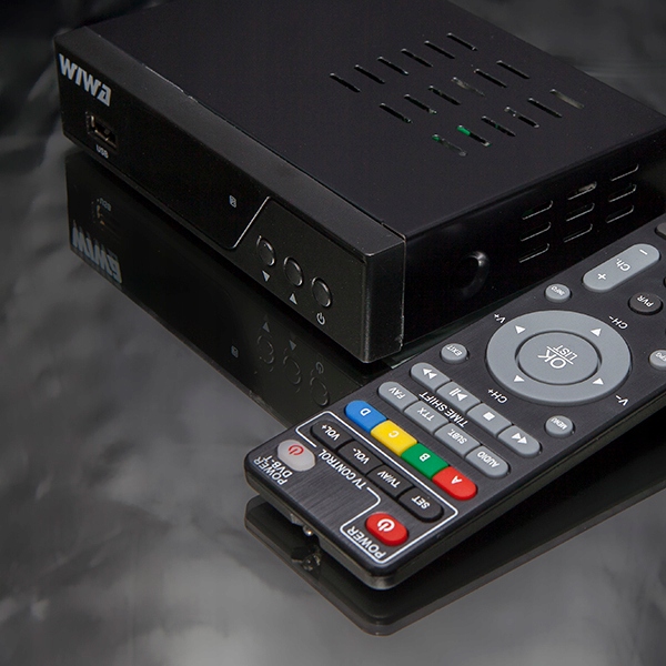 Tuner DVB-T2 WIWA H.265 PRO - dekoder w solidnej metalowej obudowie