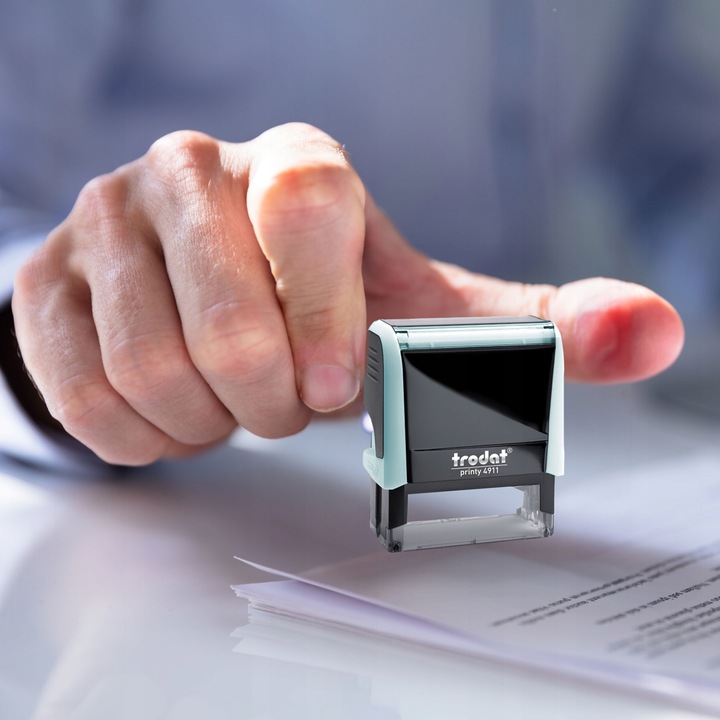 PIECZĄTKA TRODAT 4911 DO 4 LINII FIRMOWA IMIENNA BIUROWA PROJEKT + GUMKA