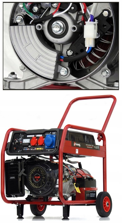 PROFESJONALNY AGREGAT PRĄDOTWÓRCZY 11,8kW ELSTART AVR MIEDŹ STOJAN