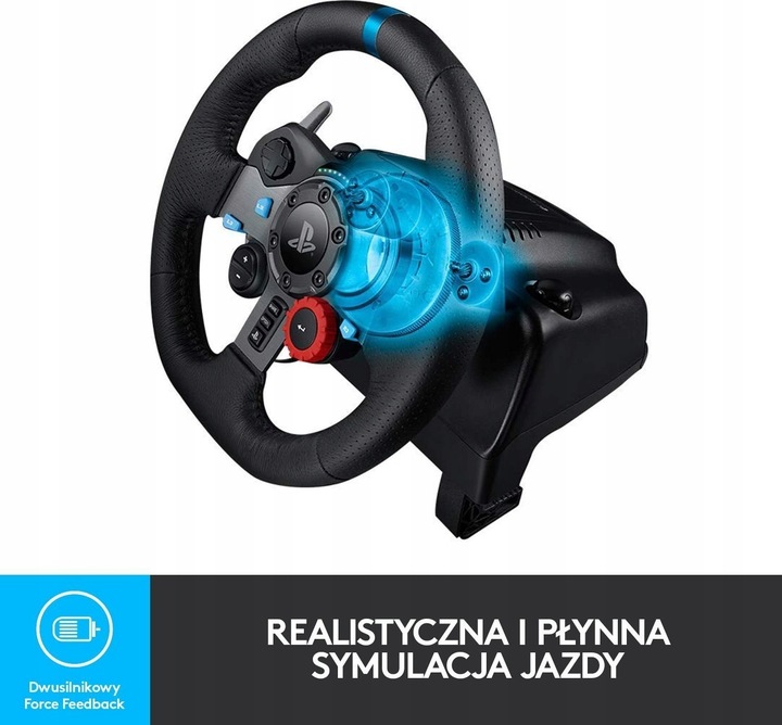 Kierownica Logitech G29 + skrzynia biegów do PC/PS3/PS4/PS5