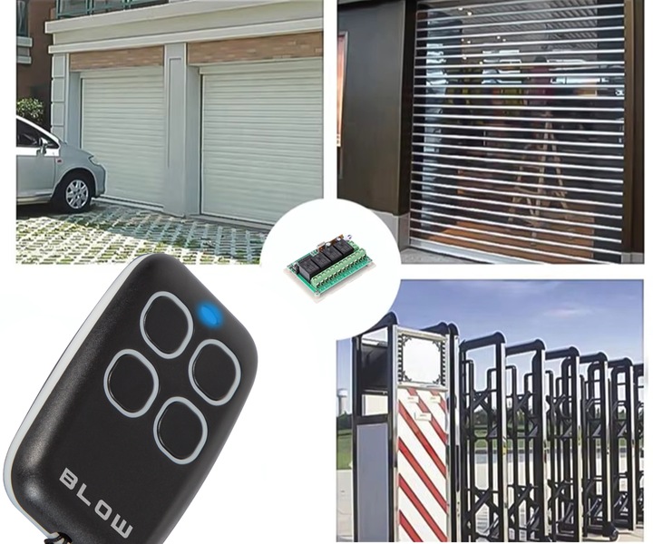 PILOT DO BRAMY UNIWERSALNY SAMOKOPIUJACY ALARM ROLET 433MHz 4 KANAŁOWY