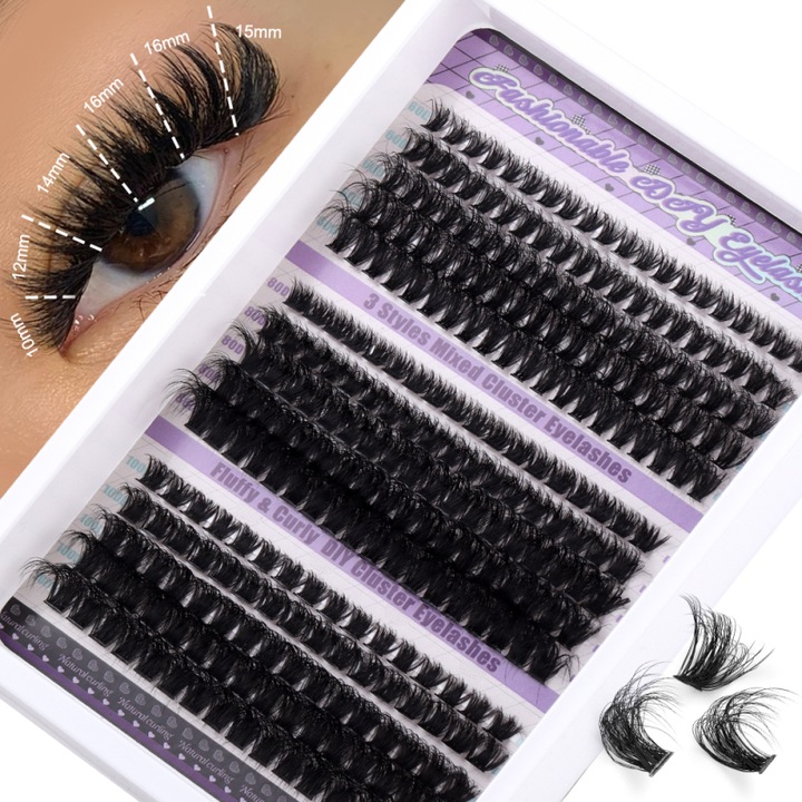 270 SZT SAMODZIELNEGO PRZEDŁUŻANIA RZĘS D CURL CLUSTER IN LASHES PREMIUM