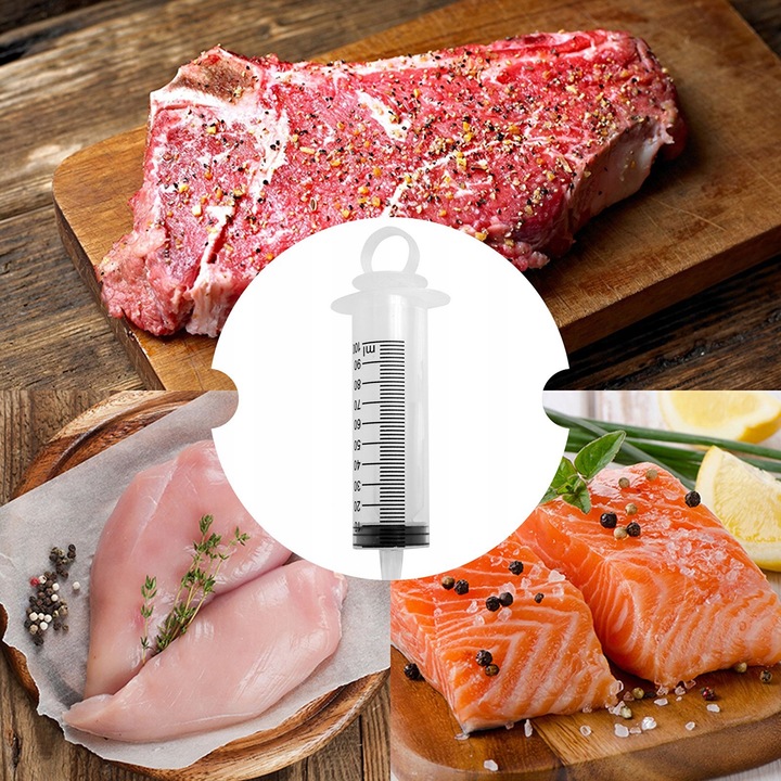 Nastrzykiwarka STRZYKAWKA SZPRYCA do SOLANKI mięsa wędlin strzykawka 2 igły