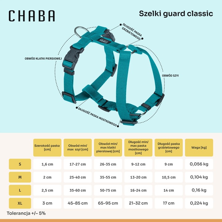 Lekkie Szelki dla Średniego Psa GUARD Bezuciskowe Regulowane Solidne r. M