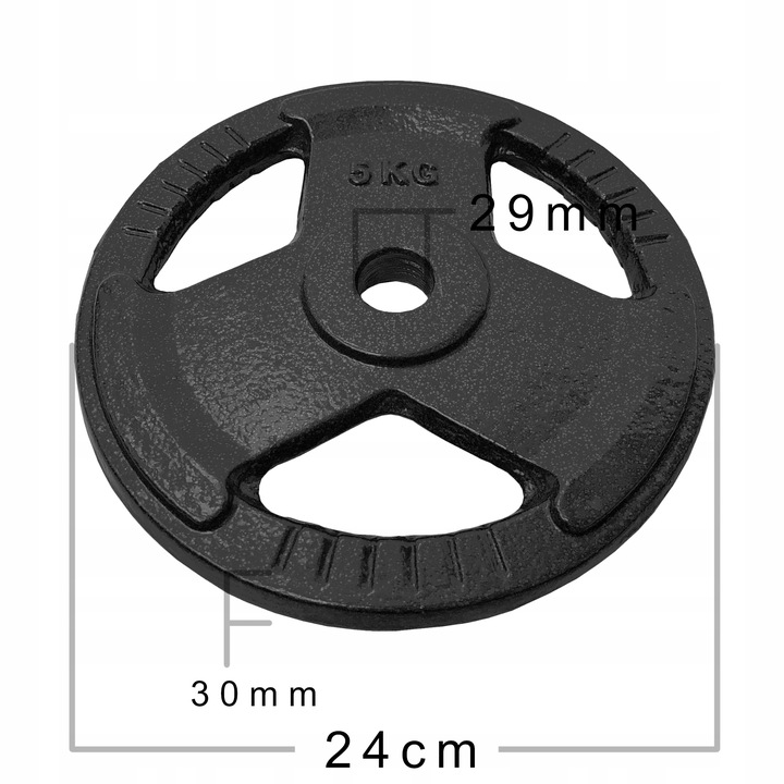 Obciążenie żeliwne 5 kg talerz krążek żeliwo 28mm
