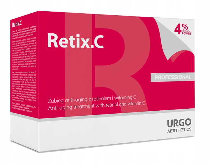Urgo Retix C retinol 4% 2 ml + 5 g serum + maska Zabieg do twarzy