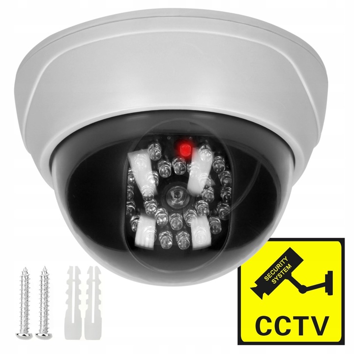 KAMERA ATRAPA KAMERY Monitoringu z PODCZERWIENIĄ na Baterie MIGAJĄCA