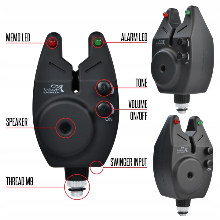 2x SYGNALIZATOR BRAŃ 2x Podpórka 2x baterie +RZEPY