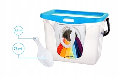 POJEMNIK NA PROSZEK DO PRANIA 6L z łopatką NA DETERGENTY, KAPSUŁKI