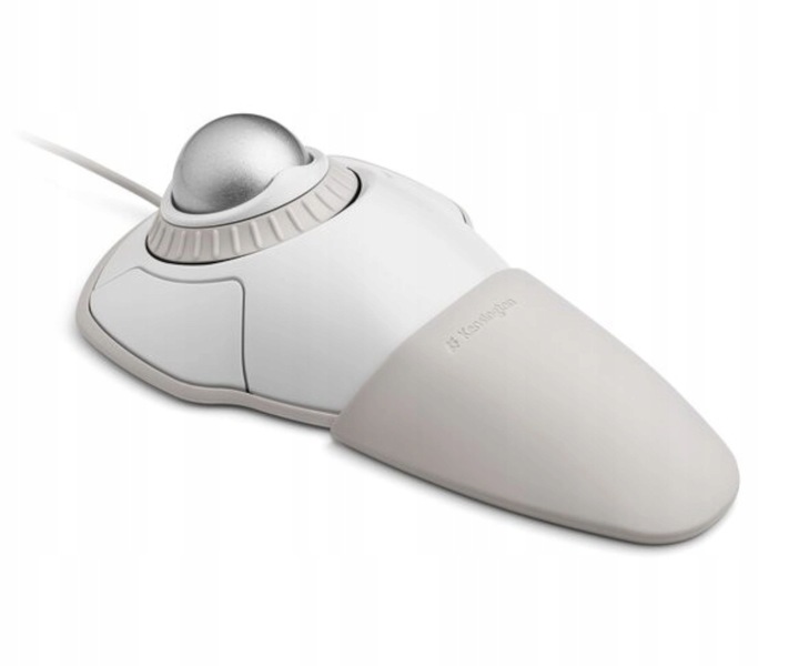 Mysz Trackball przewodowy Kensington Orbit pierścień przewijania USB Biały