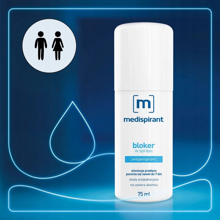 Medispirant Bloker w sprayu ochrona przed nadmiernym poceniem 75 ml