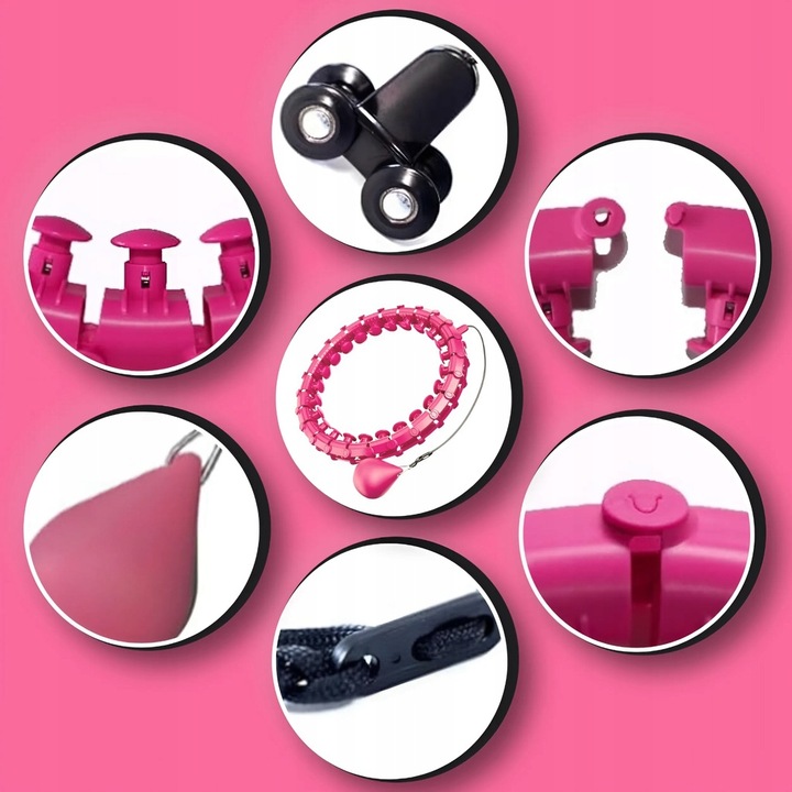 HULA HOP Z OBCIĄŻENIEM Odchudzające Obciążnikiem Smart z Wypustkami HULAHOP