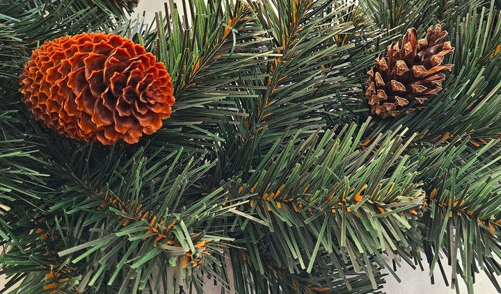 GIRLANDA CHOINKOWA ŚWIĄTECZNA 280 cm + szyszki do dekoracji