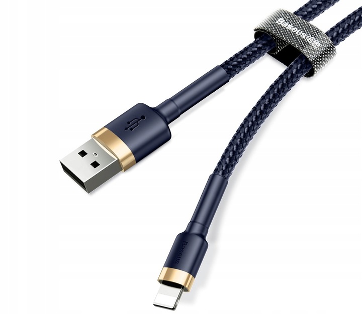 BASEUS MOCNY KABEL USB DO LIGHTNING IPHONE IPAD PRZEWÓD OPLOT 2.4A 100cm
