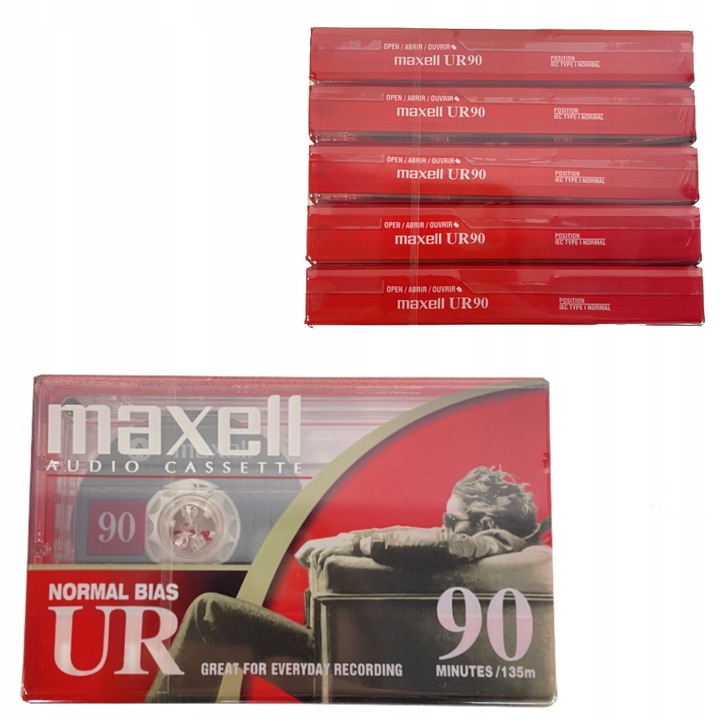 KASETA MAGNETOFONOWA DO NAGRYWANIA 90 MIN 5 SZTUK MAXELL