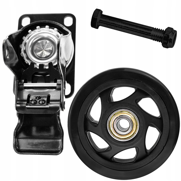 KÓŁKA OBROTOWE Z HAMULCEM 100 MM ZESTAW JEZDNY DO 500 KG DO MEBLI