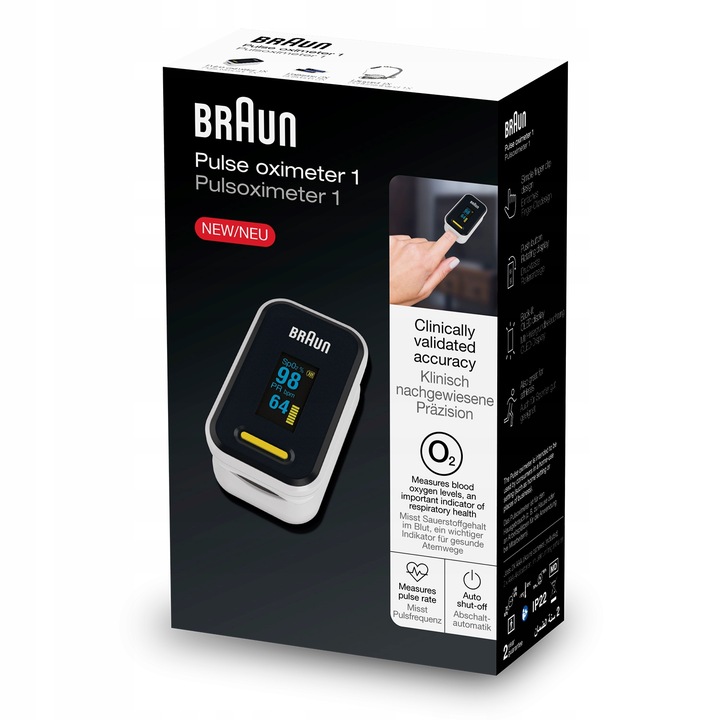 PULSOKSYMETR MEDYCZNY BRAUN PULSE OXIMETER 1 OLED