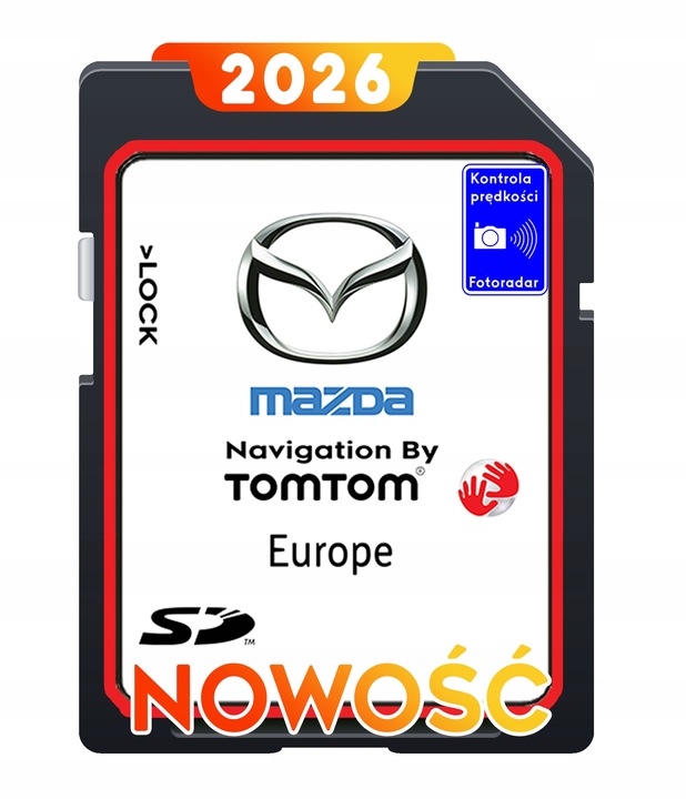 MAPA KARTA TOMTOM NB1 LIVE MAZDA 6 CX-5 CX-9 2025 11.45 EUROPA RADARY