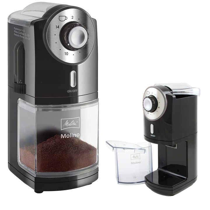 MŁYNEK ELEKTRYCZNY MELITTA Molino 1019-02 100W | CZARNY