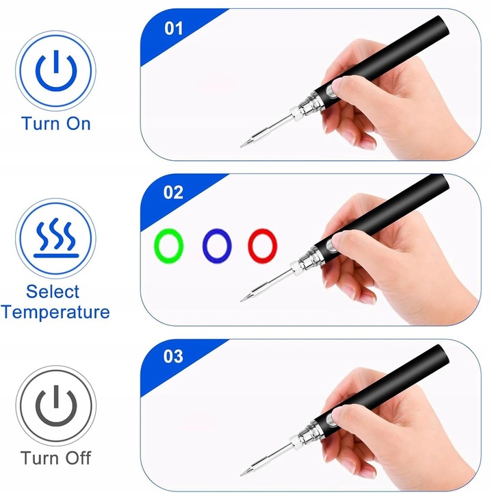LUTOWNICA BEZPRZEWODOWA Z REGULACJĄ TEMPERATURY PRZENOŚNA PRECYZYJNA