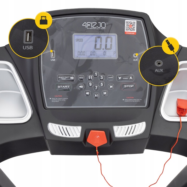 BIEŻNIA ELEKTRYCZNA DOMOWA SKŁADANA Z AMORTYZACJĄ 15 KM/H REGULACJA POZIOMU