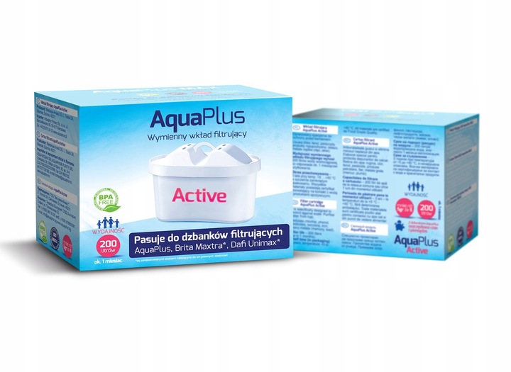 Wkłady filtrujące AquaPlus Active uniwersalny filtr do wody zestaw 10