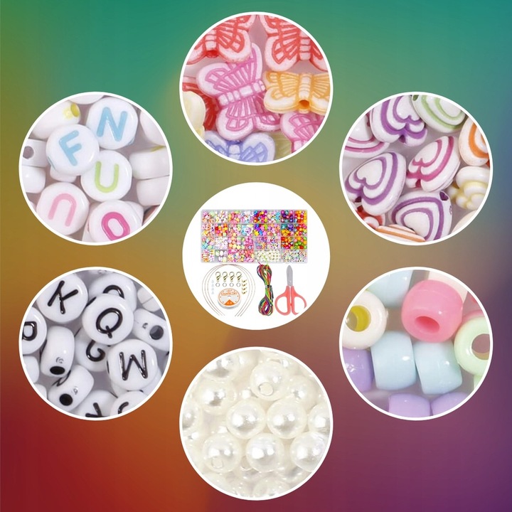 KORALIKI ZESTAW KORALIKÓW DO ROBIENIA BRANSOLETEK