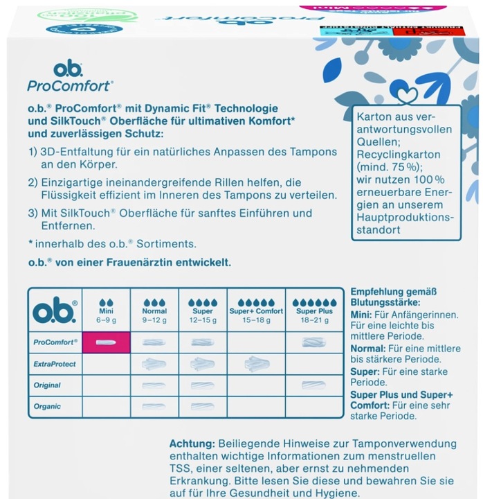 O.B. ProComfort Mini TAMPONY 64 sztuki