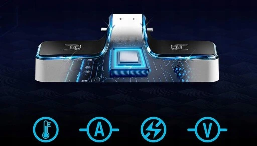 Ładowarka PS5 do Padów DualSense Stacja Dokująca Kontrolerów PODŚWIETLANA