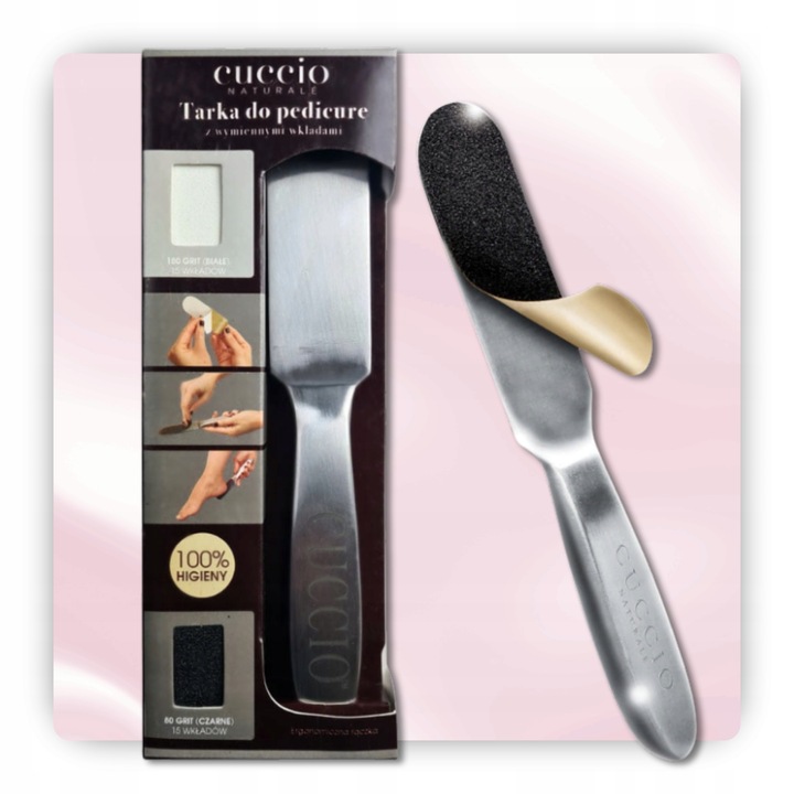 Tarka do stóp z wymiennymi wkładami CUCCIO metalowa 30szt.