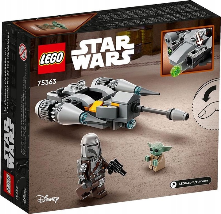 KLOCKI LEGO STAR WARS 75363 MYŚLIWIEC N-1 MANDALORIANINA FIGURKI + TORBA