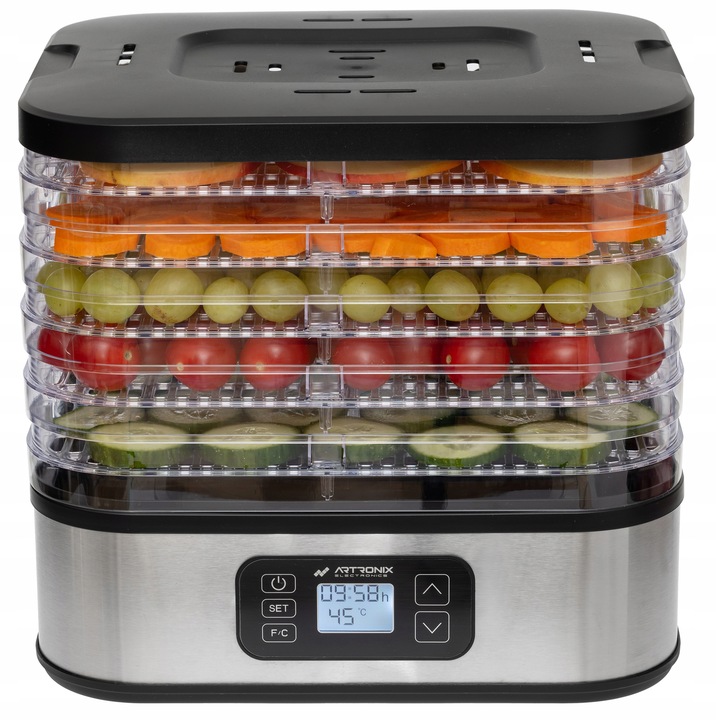 SUSZARKA SPOŻYWCZA DO ŻYWNOŚCI GRZYBÓW ZIÓŁ OWOCÓW WARZYW TIMER! 400W