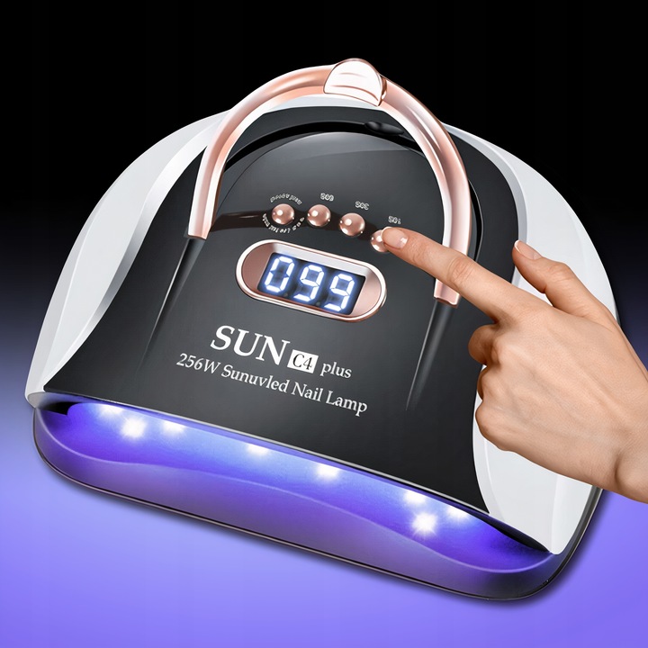 LAMPA DO PAZNOKCI UV LED 256W DO HYBRYD ŻELI MOCNA HYBRYDY SUN C4 PLUS