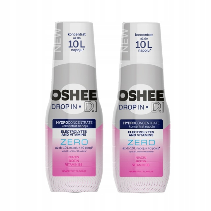 2x Hydrokoncentrat OSHEE Drop In ZERO Elektrolity Witaminy Grejpfrut