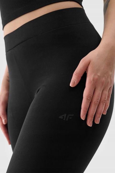LEGGINSY DAMSKIE DZIANINOWE Z LOGO 4F CZARNE 4FWMM00TTIGF195-20S XL