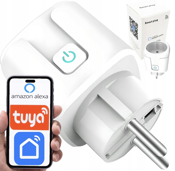 2x INTELIGENTNE GNIAZDKO WiFi SMART TUYA WATOMIERZ PROGRAMATOR TIMER