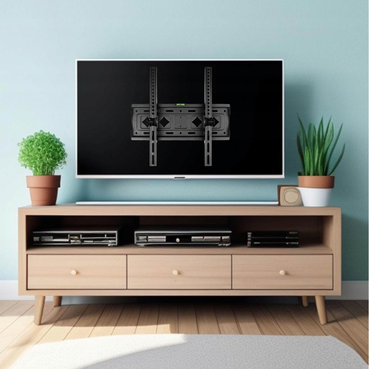 Super Mocny Uchwyt do Telewizora 25-80 cali 80kg Regulacja nachylenia