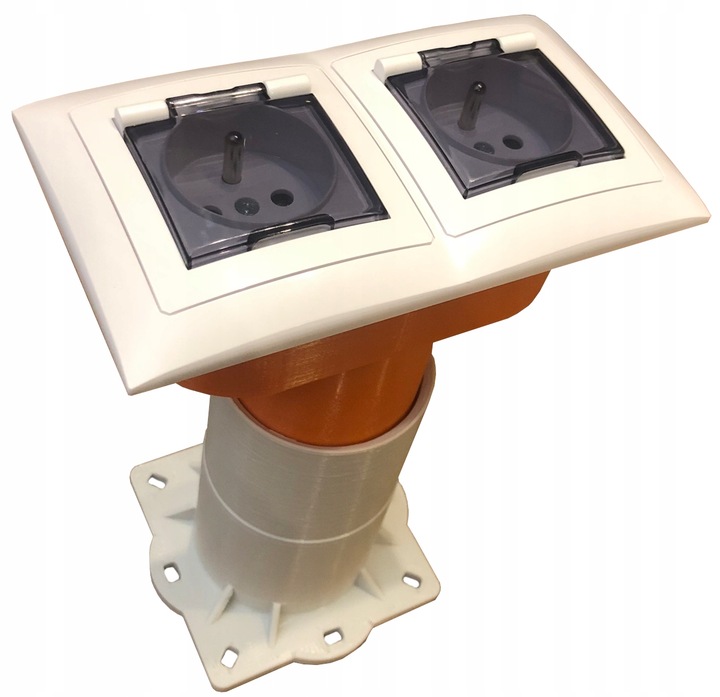 Puszka elektryczna podwójna do elewacji, styropianu o gr. 200mm,