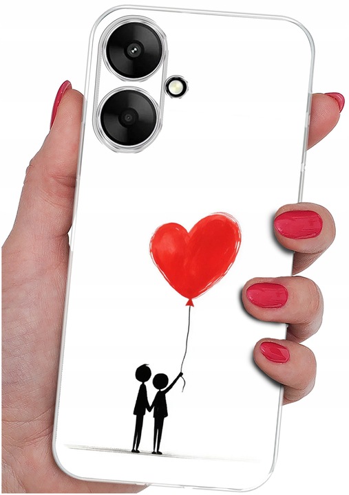 ETUI do Xiaomi Redmi 13C 5G WZORY WALENTYNKOWE WZMACNIANE CASE + SZKŁO