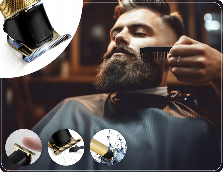 MASZYNKA DO STRZYŻENIA WŁOSÓW WIELOFUNKCYJNY TRYMER DO BRODY CIAŁA