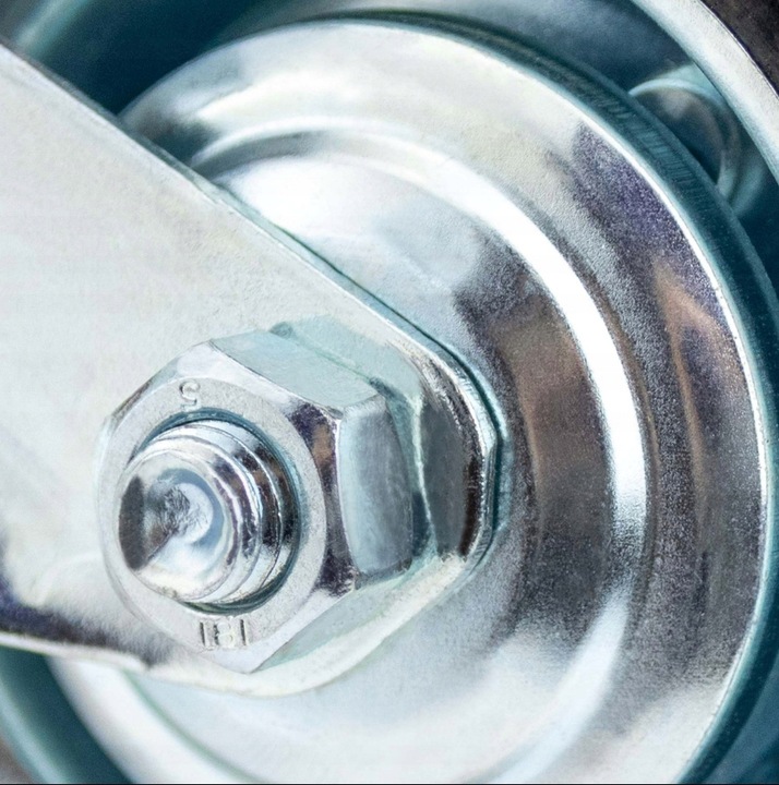 KÓŁKA OBROTOWE 75mm 200kg KOŁA METALOWO GUMOWE ZESTAW JEZDNY WÓZKÓW