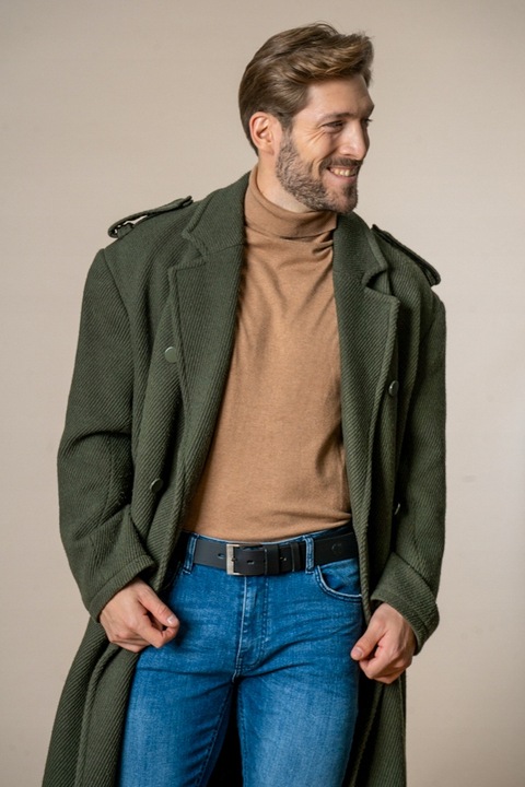 Betlewski Pasek męski skóra naturalna prostokątna klamra trwały 105