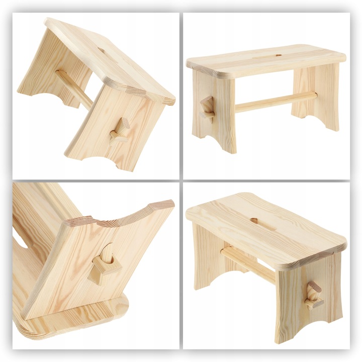 TABORET DREWNIANY KUCHENNY STOŁEK KRZESŁO 39cm SOLIDNY PODEST RYCZKA