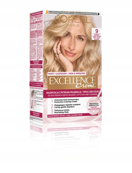 L'Oreal Excellence 9 Bardzo Jasny Blond farba