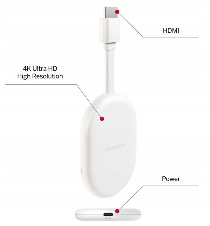 TV Stick THOMSON Cast 150 SMART TV 4K Google TV ANDROID Box Chromecast