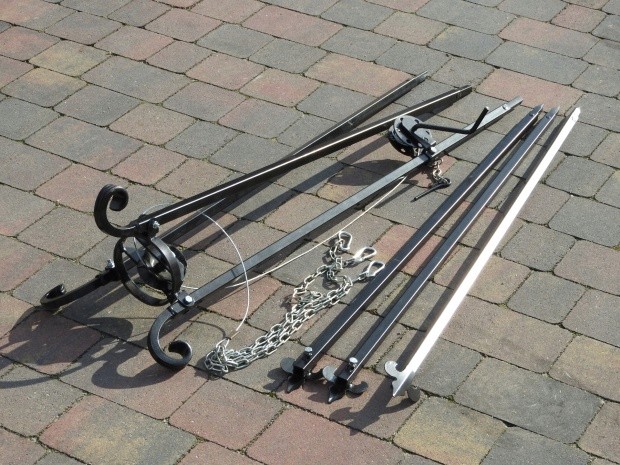 GRILL TRÓJNÓG OGNISKOWY FI 70 CM RUSZT NAD OGNISKO