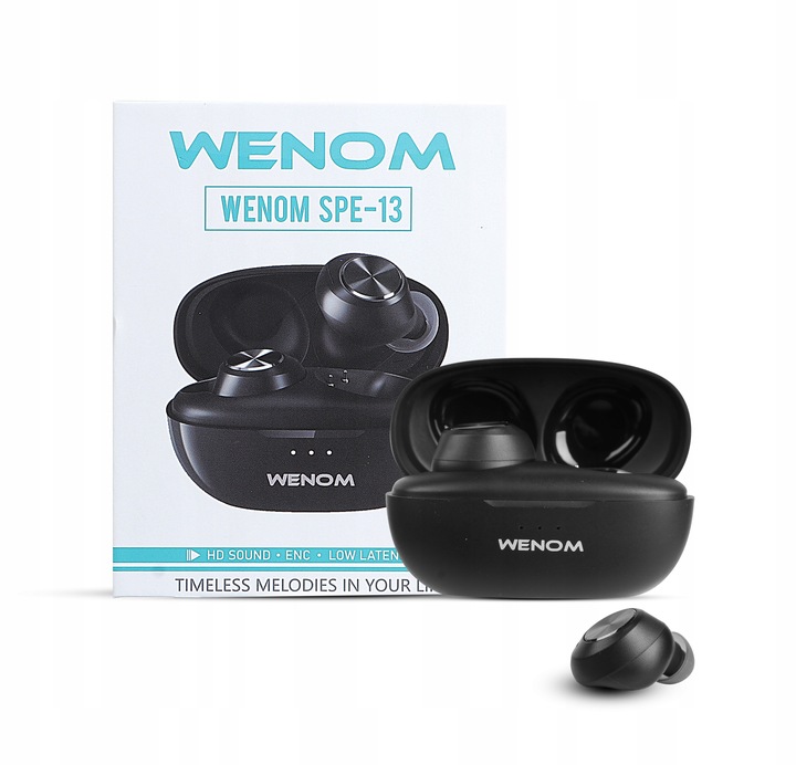 SŁUCHAWKI BEZPRZEWODOWE DOKANAŁOWE SPE-13 BLUETOOTH WODOODPORNE 2 mikrofony