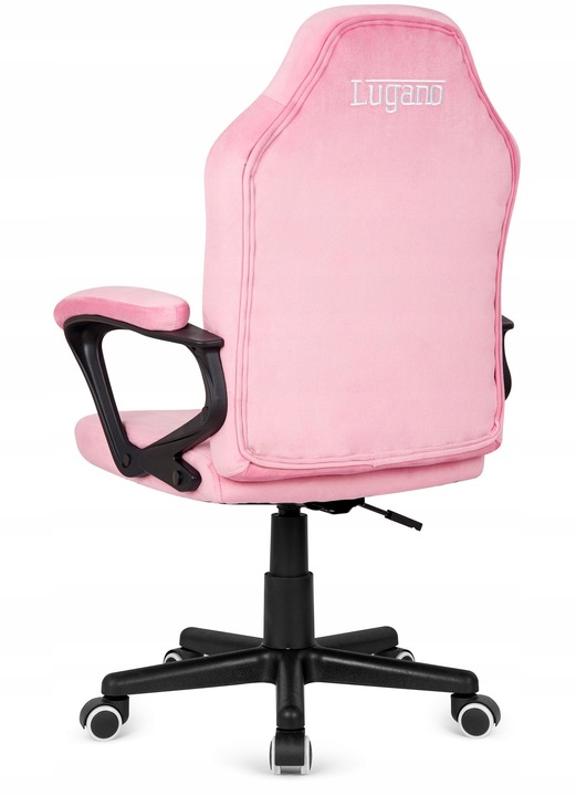 Fotel obrotowy gamingowy biurowy MARIO krzesło do biurka dziewczynki różowy